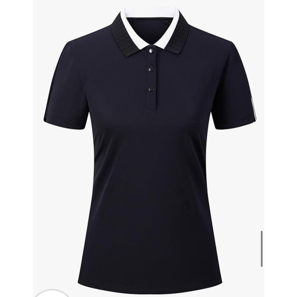 Golf Shirt Moisture Wicking Lightweight Athletic Sport Polo Shirt black XXL